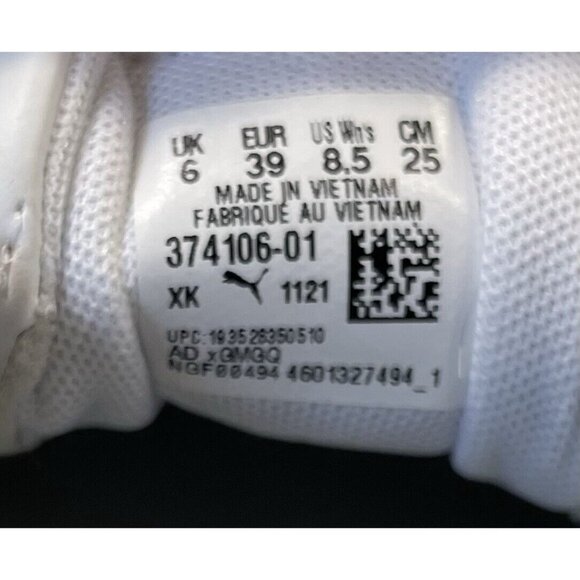 Puma Carina White Casual Sneakers Shoes Low Top Minimalist 374106-01 Womens 8.5 - Picture 9 of 9